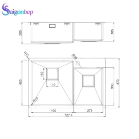 Chậu rửa chén Malloca MS 620T